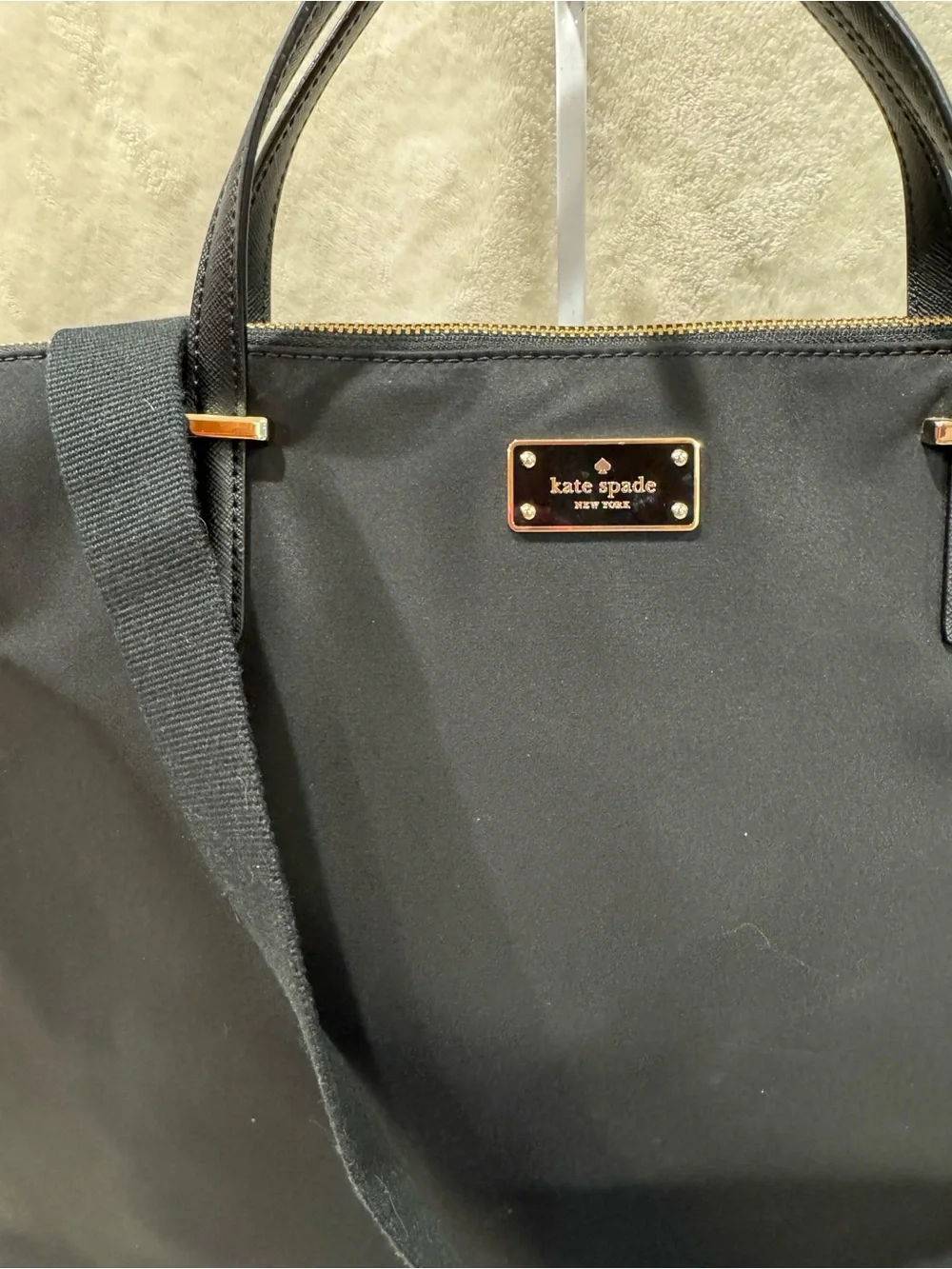 kate spade Black Nylon Briefcase Tote